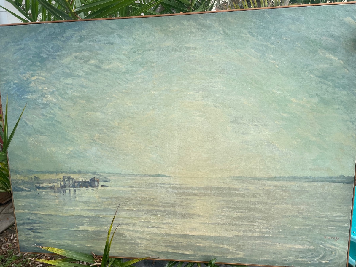 Painting – “the Banks Of Bouliac – Noon” By Bétérous-arudy-photo-3