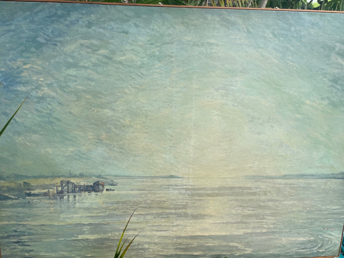 Painting – “the Banks Of Bouliac – Noon” By Bétérous-arudy-photo-4