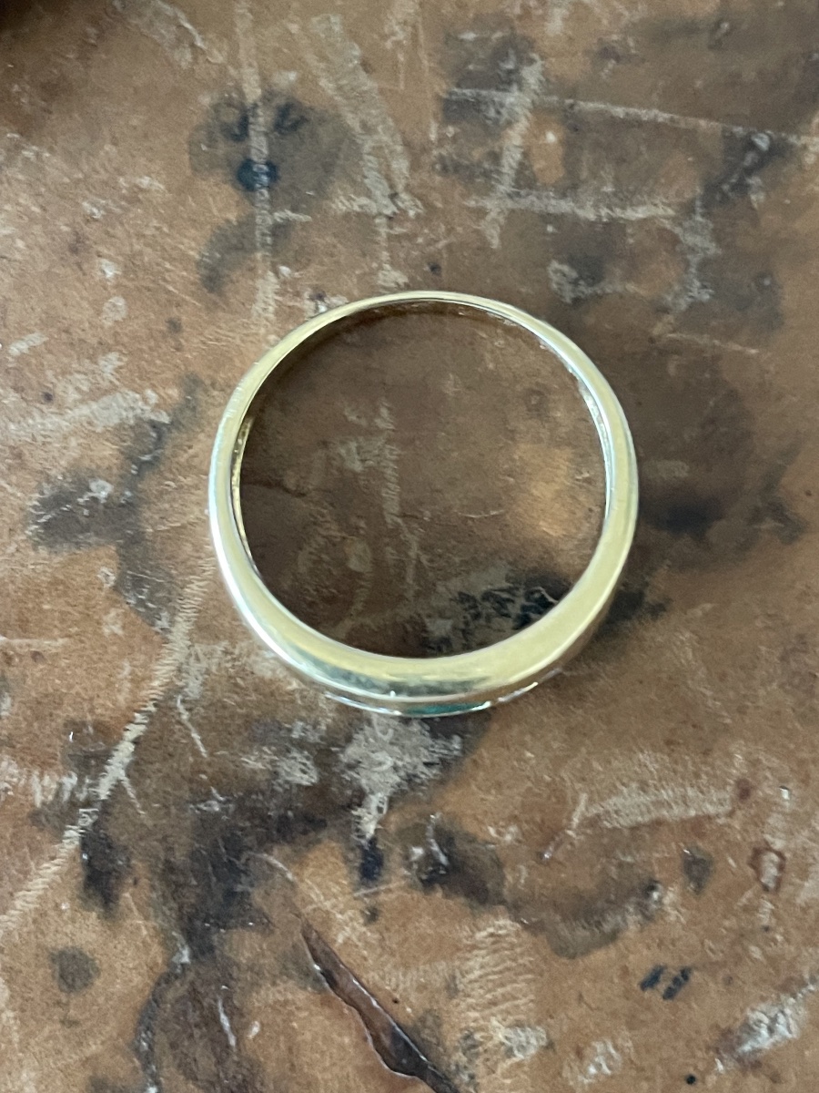 Vintage 18-karat Gold Ring With An Emerald And Diamonds-photo-4