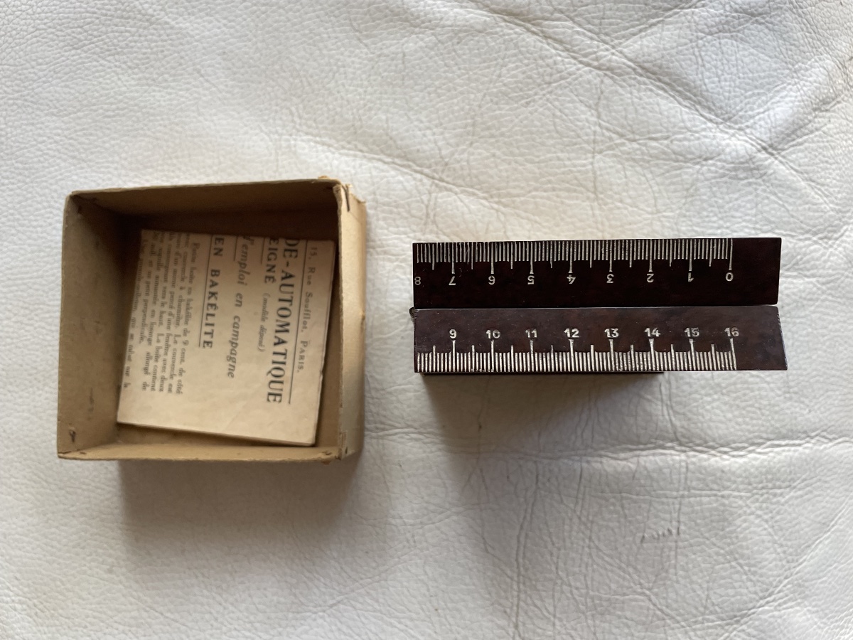 Boussole-Alidade-Automatique du Général Peigné - Modèle en Bakélite avec Notice et Boîte d'Orig-photo-1