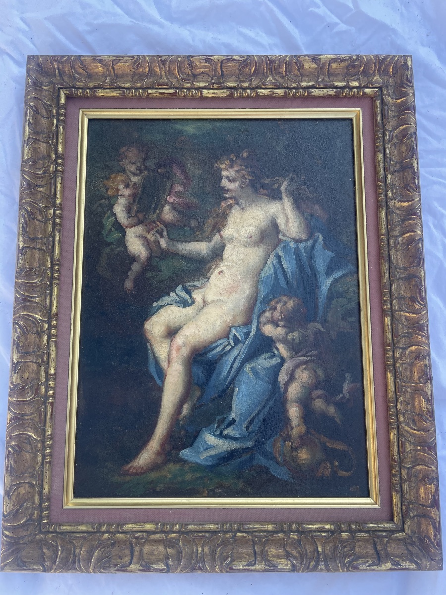 Venus And The Cupids – Oil On Canvas -photo-3