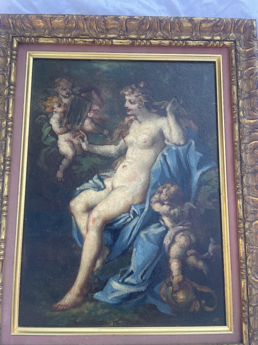 Venus And The Cupids – Oil On Canvas -photo-4