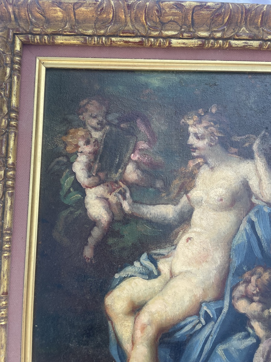 Venus And The Cupids – Oil On Canvas -photo-3