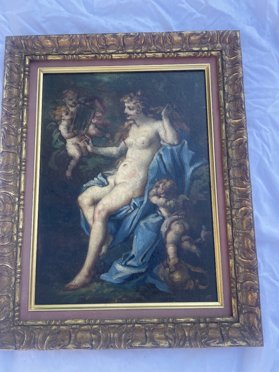 Venus And The Cupids – Oil On Canvas -photo-5