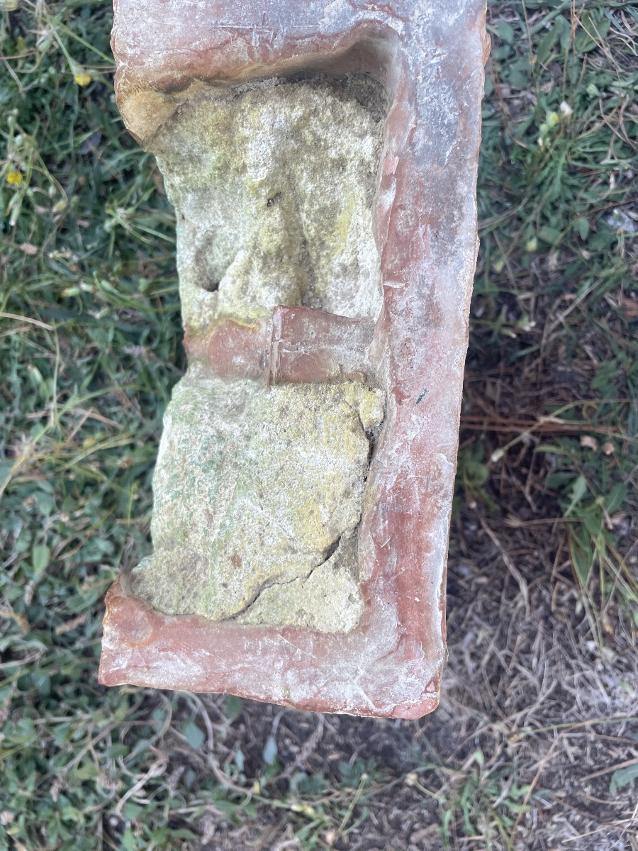 Antique Terracotta Capital – Zoomorphic Decoration – Architectural Fragment-photo-5