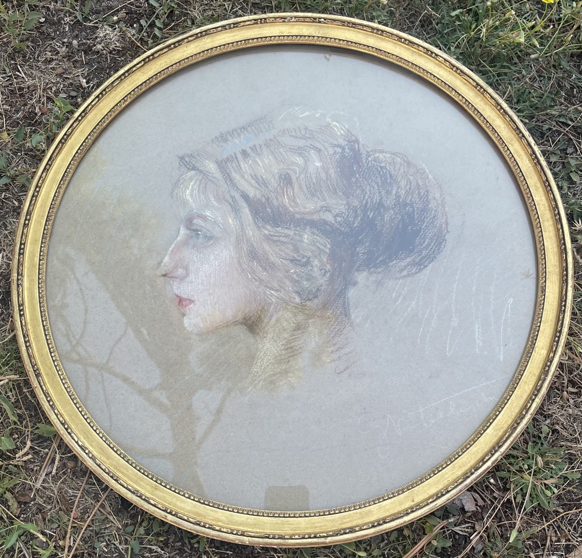 Portrait de jeune femme au pastel-photo-3