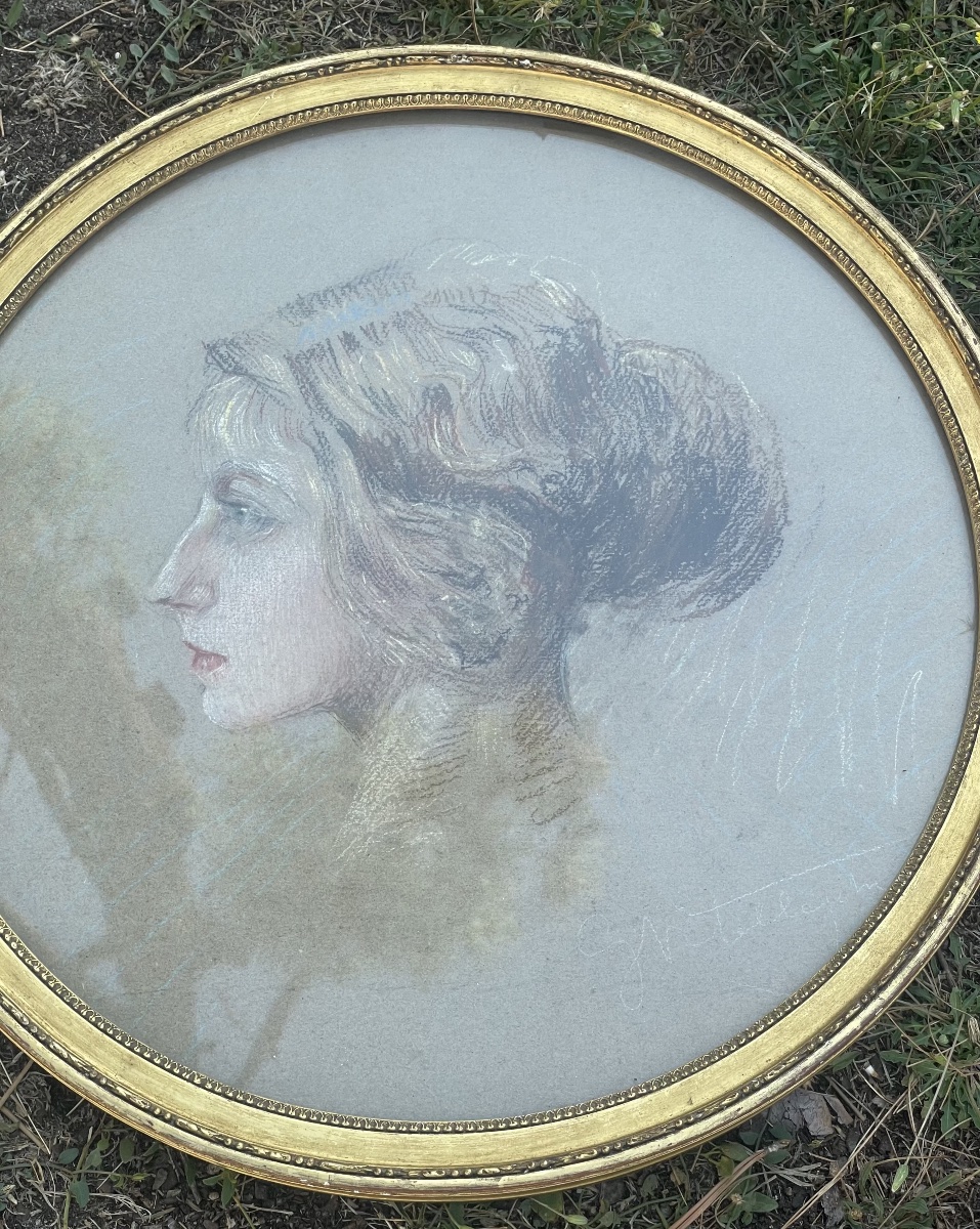 Portrait de jeune femme au pastel-photo-4
