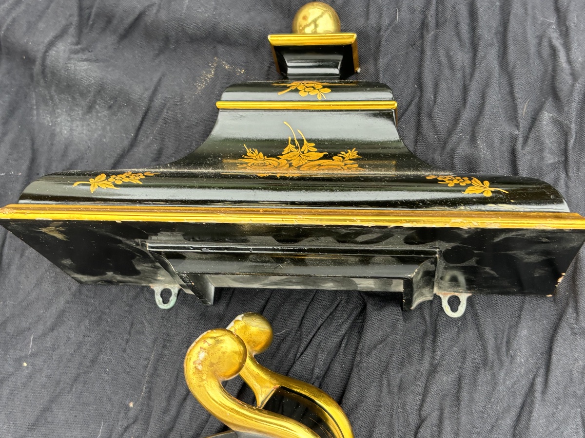 Pendule Neuchâteloise Zenith avec Console Murale – Style Louis XV-photo-4