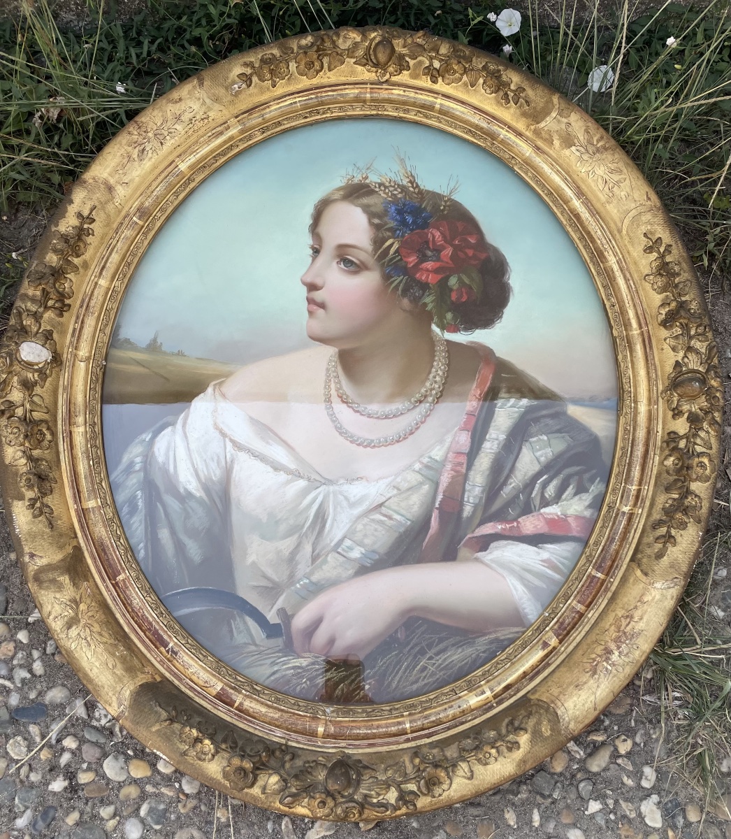 Paysanne à la faucille – Portrait féminin-photo-3