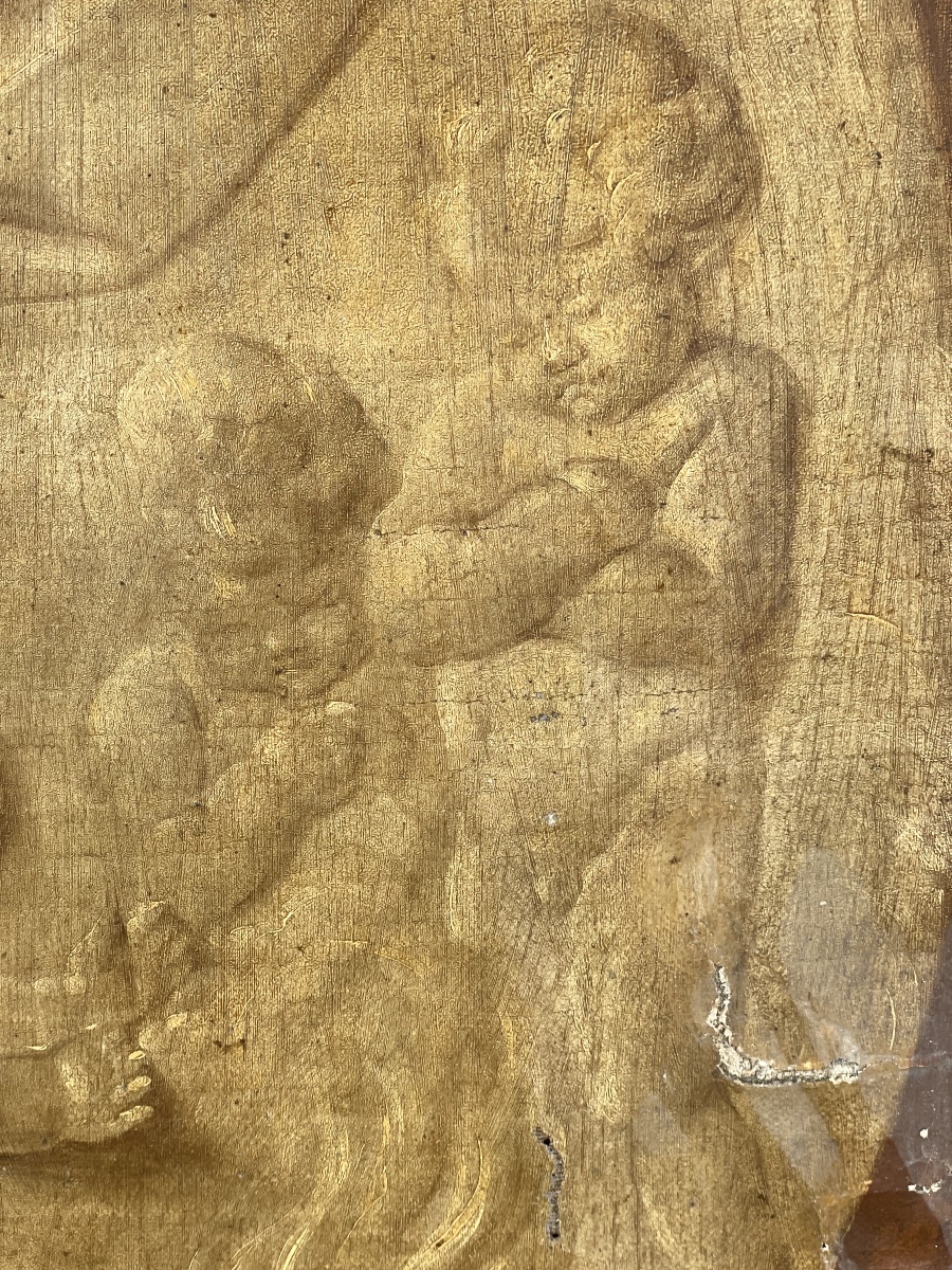 Antique Grisaille With Putti Motifs-photo-2
