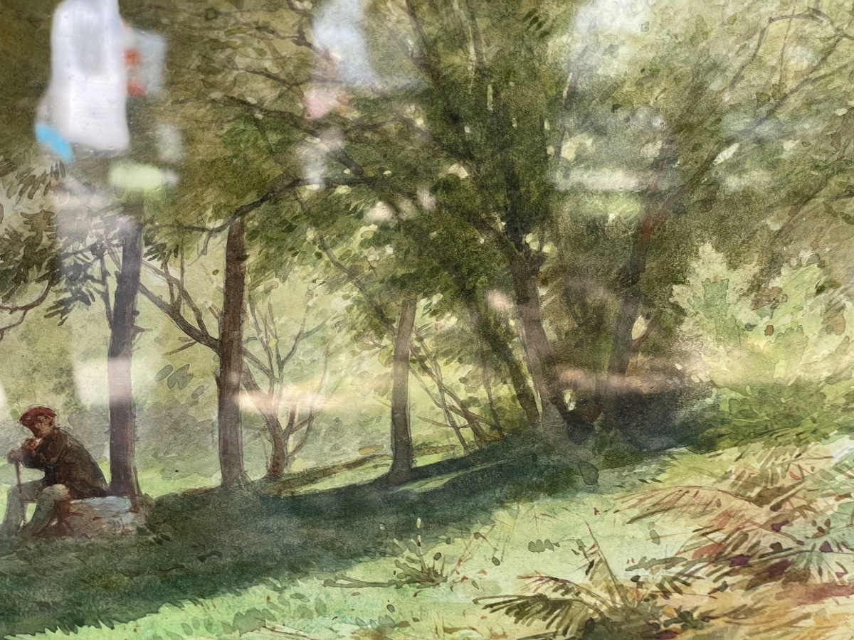 Rural Landscape – Watercolor Signed By Achille Zo-photo-1