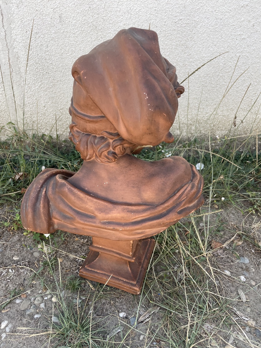 Jean-baptiste D’après Carpeaux – “the Laughing Neapolitan” – Terracotta Bust -photo-4