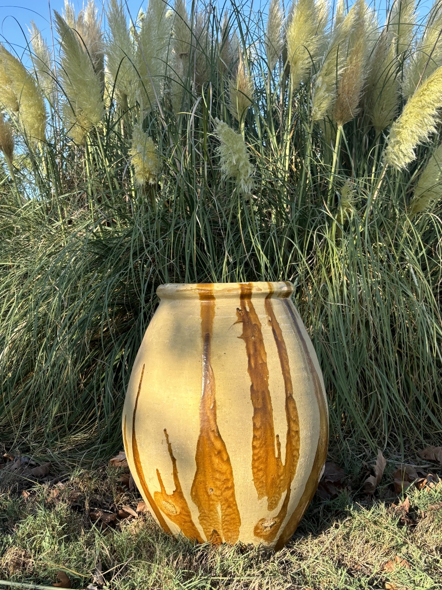 Provençal Jar With A Drip-painting Design