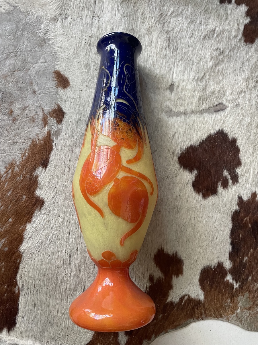 Vase Le Verre Français – Signé « Le Verre Français » au Berlingot-photo-1