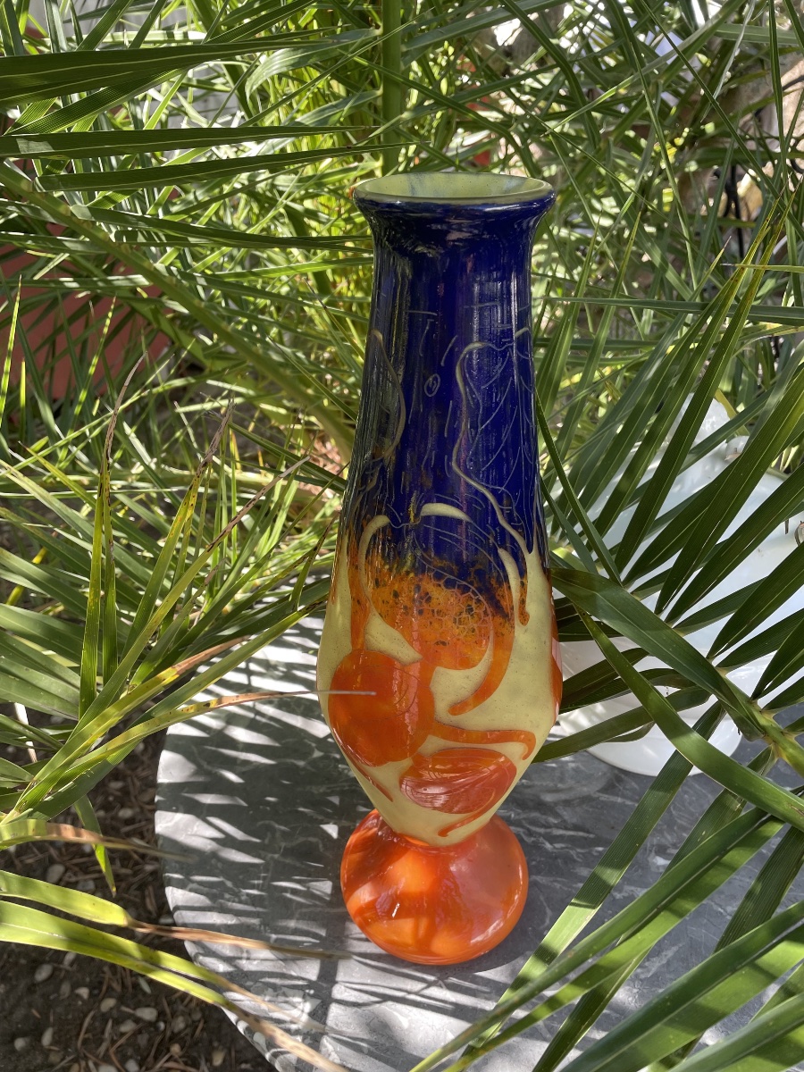 Vase Le Verre Français – Signé « Le Verre Français » au Berlingot