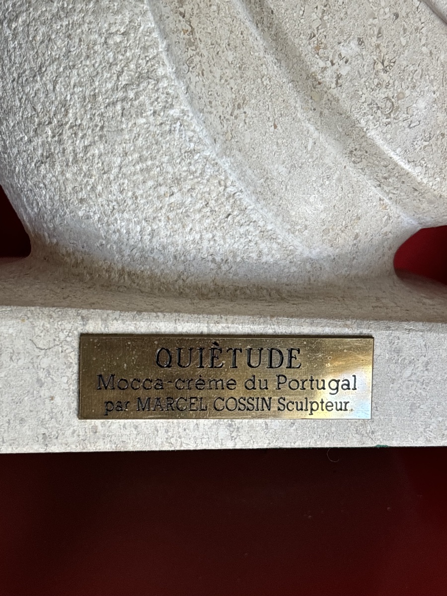 Marcel Cossin – « Quiétude » – Sculpture en Moca-Crème du Portugal-photo-4