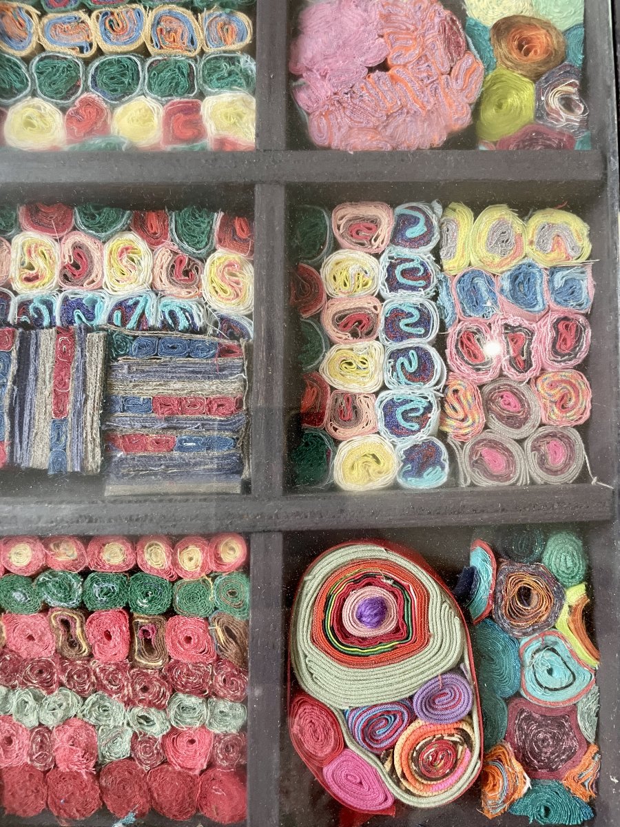 Jeanne Gérardin (1930–2014) — Mixed-media Textile Work (80x50 Cm) — Signed And Dated On The Back-photo-2