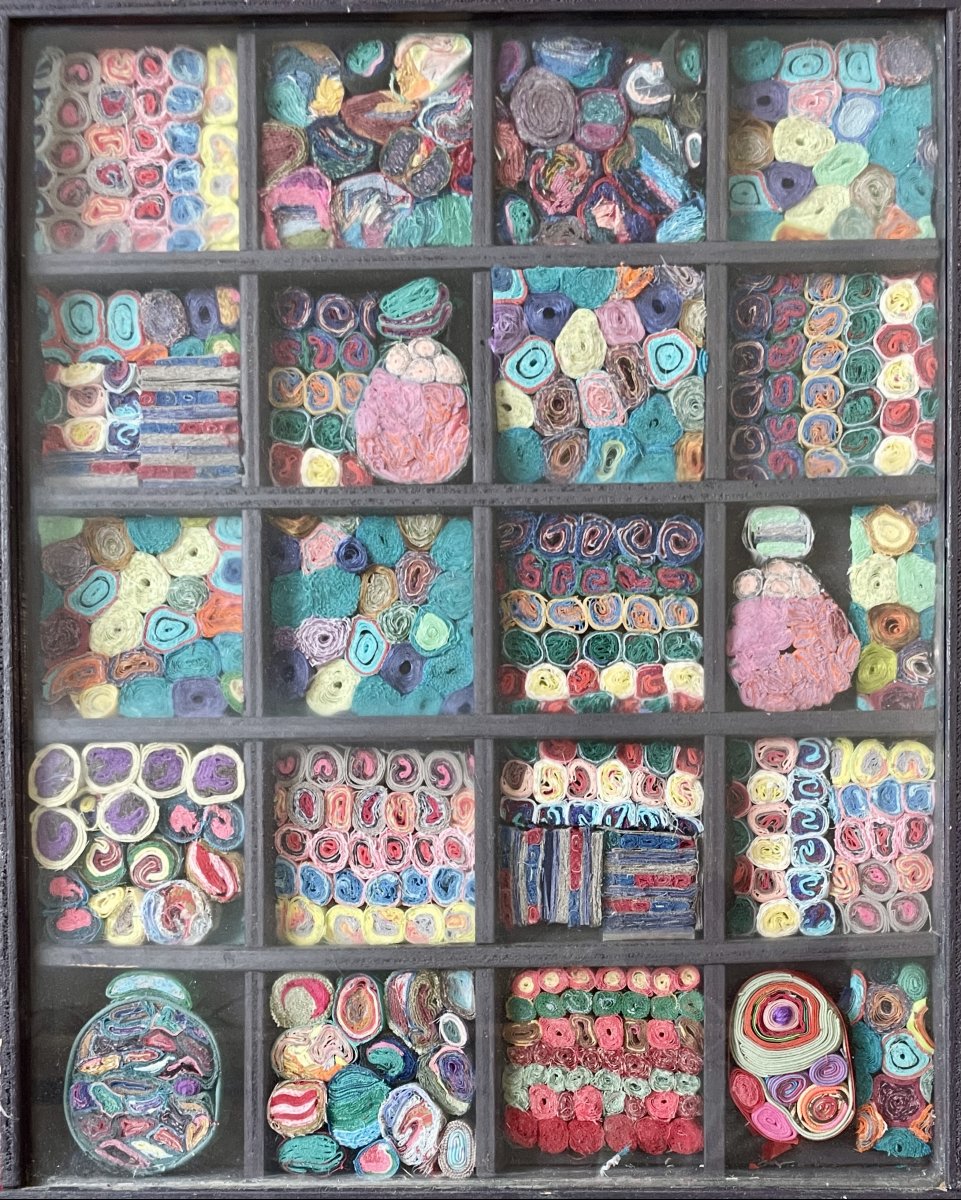 Jeanne Gérardin (1930–2014) — Mixed-media Textile Work (80x50 Cm) — Signed And Dated On The Back