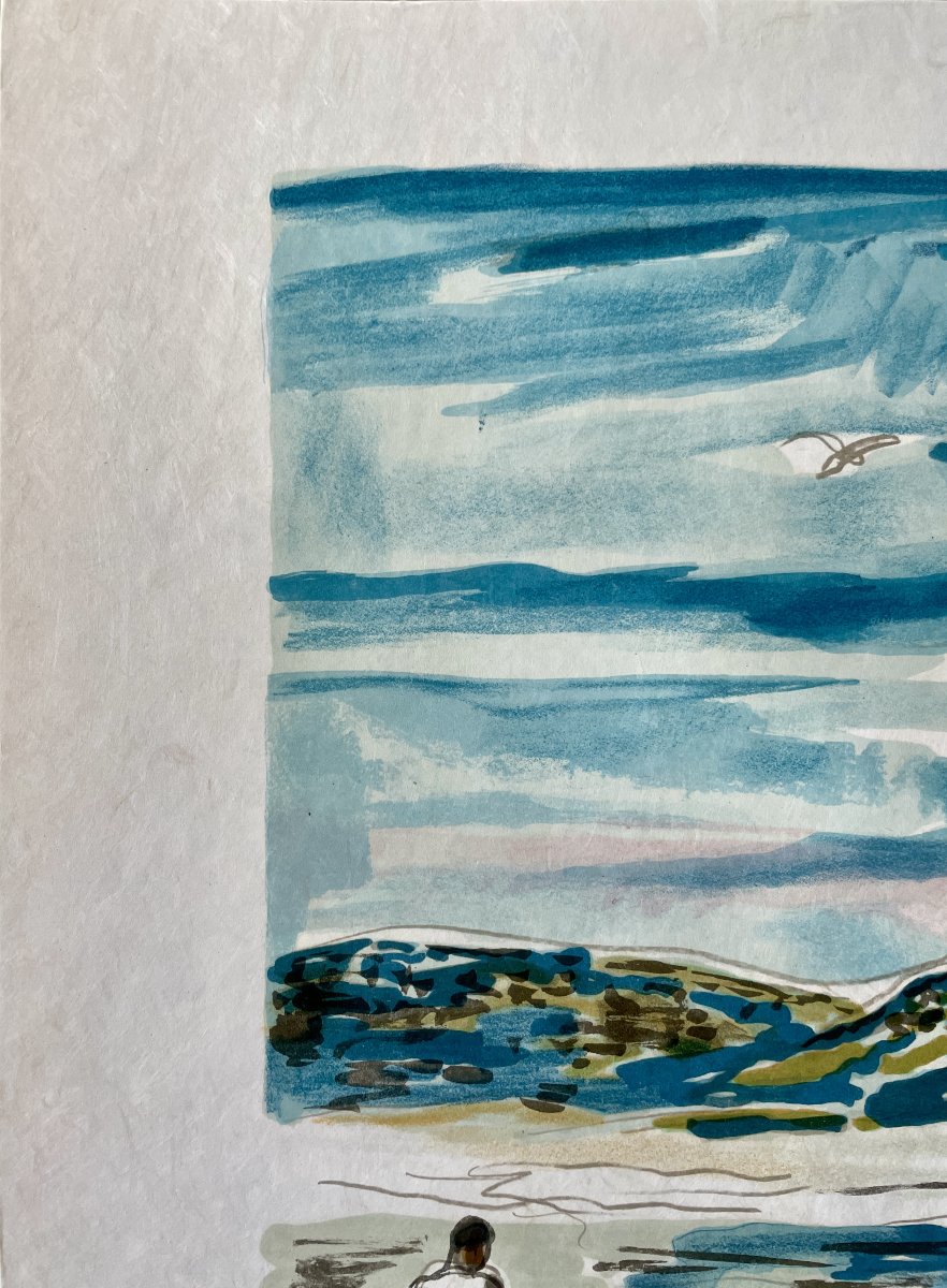 Yves Brayer (1907–1990) - Marseille: La Corniche - Signed And Numbered Lithograph -photo-5