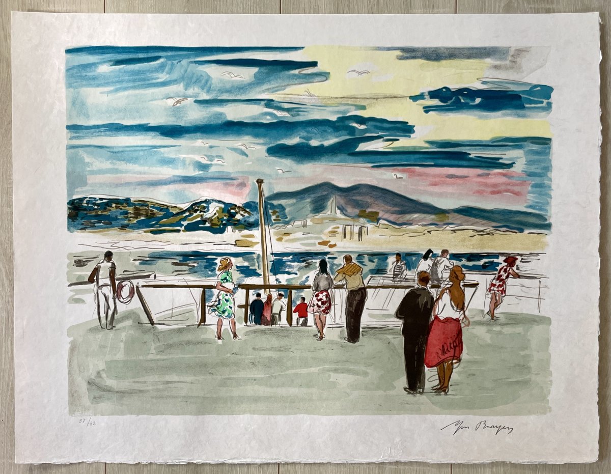 Yves Brayer (1907–1990) - Marseille: La Corniche - Signed And Numbered Lithograph 