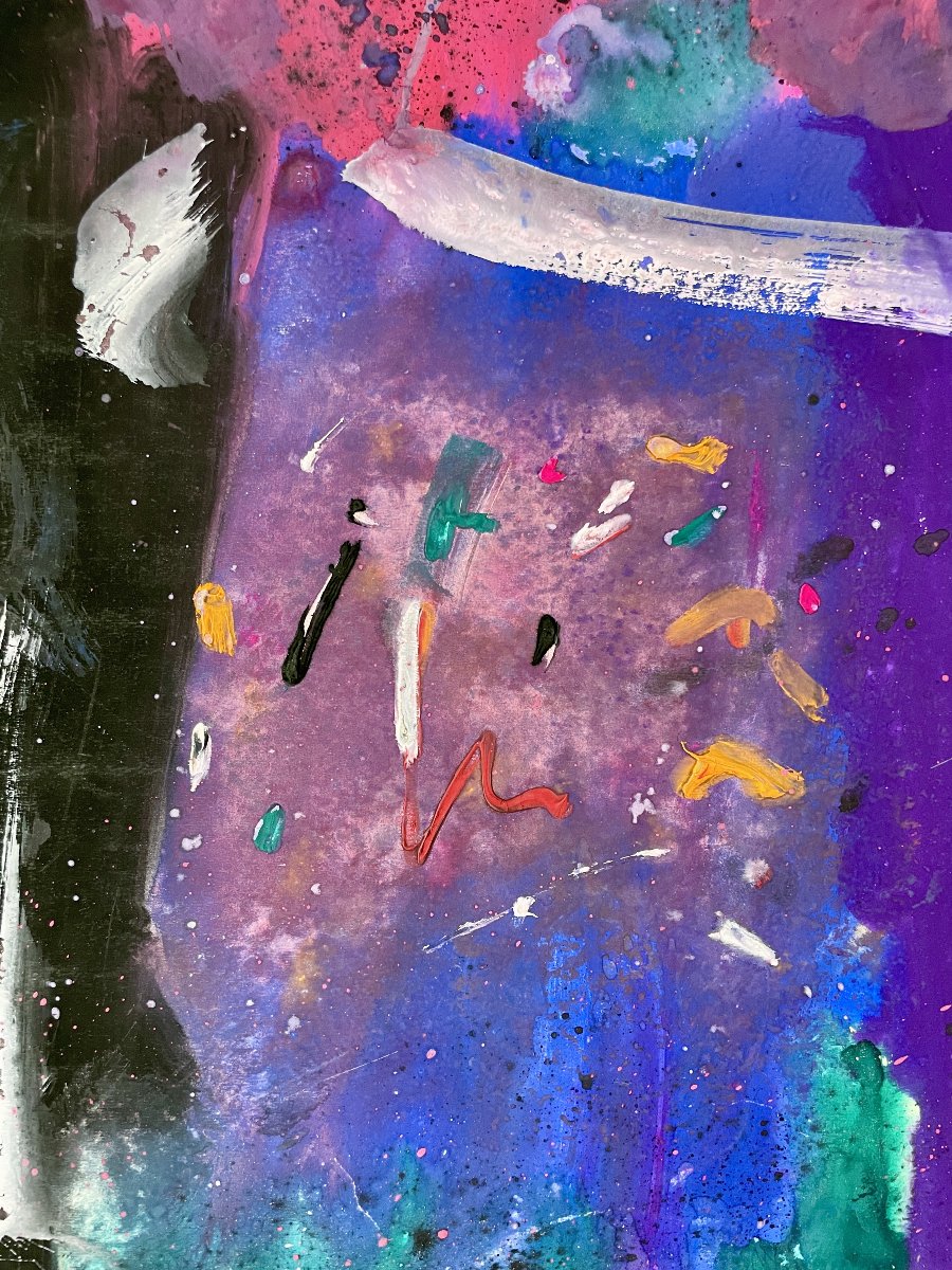 Egon Karl Nicolaus (1928–1988) - Lyrical Composition - Oil On Paper-photo-3