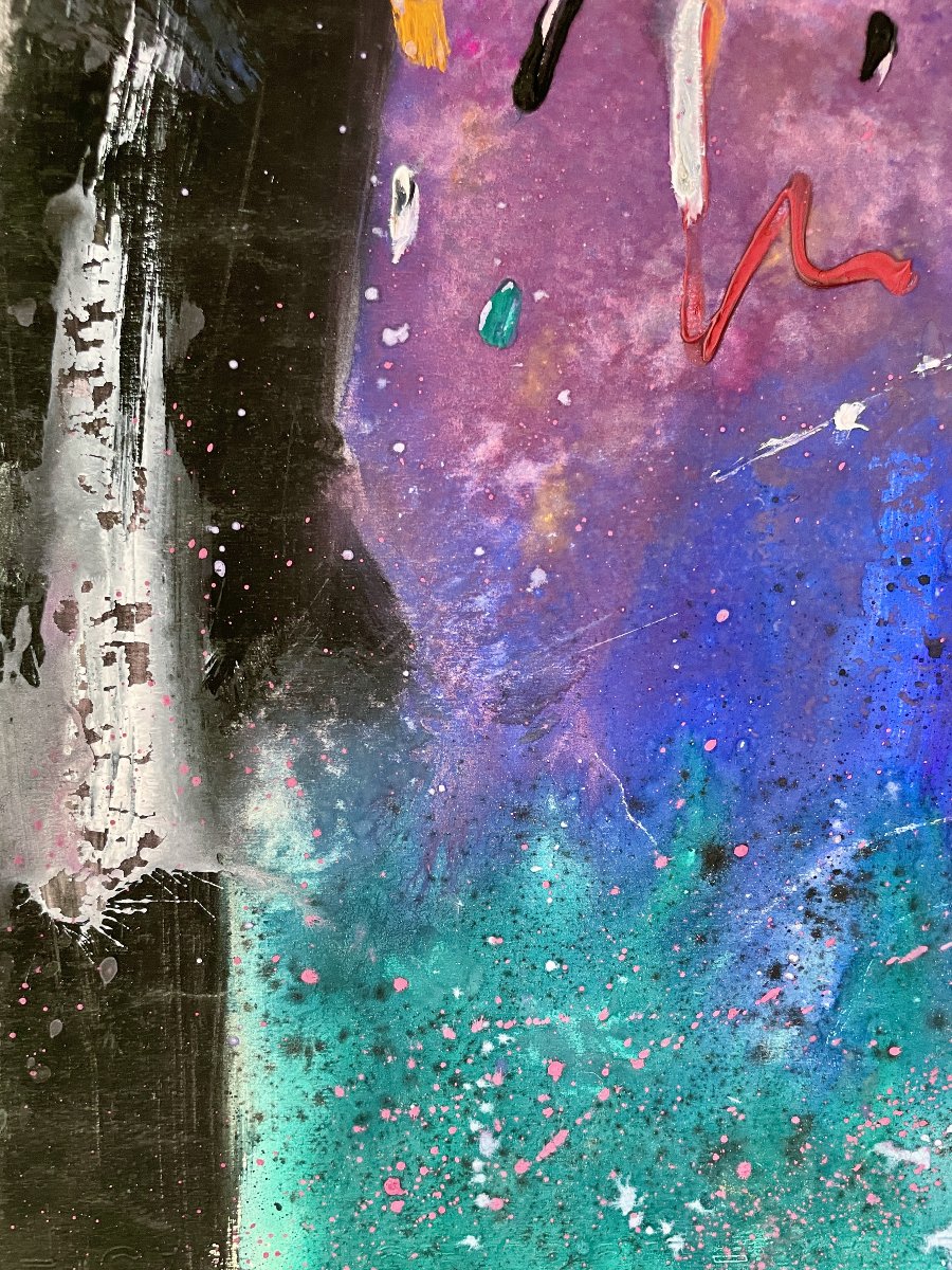 Egon Karl Nicolaus (1928–1988) - Lyrical Composition - Oil On Paper-photo-4
