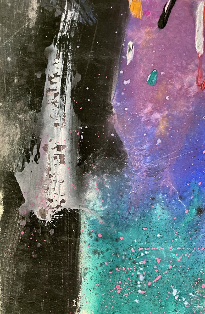 Egon Karl Nicolaus (1928–1988) - Lyrical Composition - Oil On Paper-photo-6