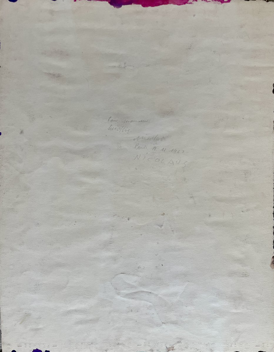 Egon Karl Nicolaus (1928–1988) - Lyrical Composition - Oil On Paper-photo-7