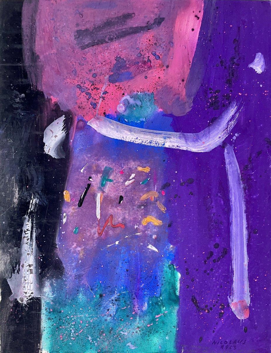 Egon Karl Nicolaus (1928–1988) - Lyrical Composition - Oil On Paper