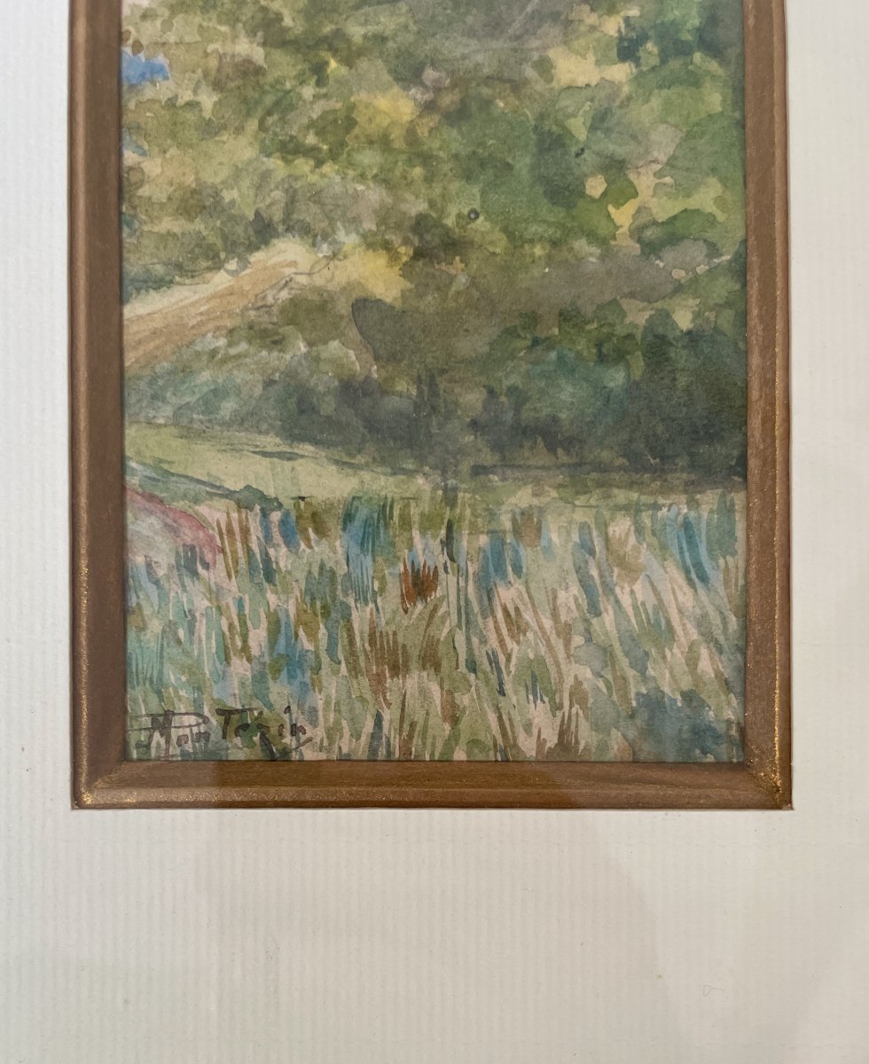 Pierre Eugène Montezin (1874–1946) - Landscape With Trees - Watercolor-photo-2
