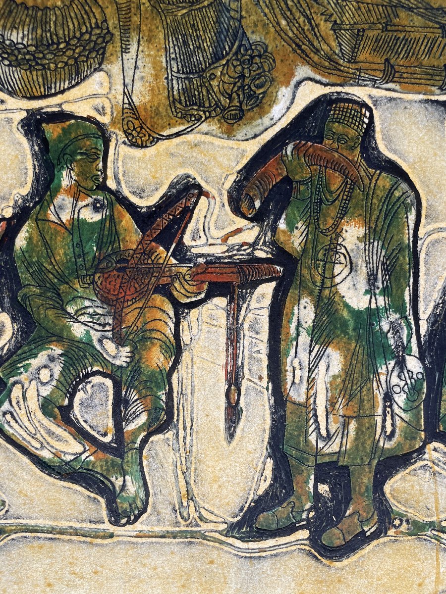 Bruce ONOBRAKPEYA (1932) - Studies of Nigerian Musical Instruments - Gravure expérimentale-photo-4