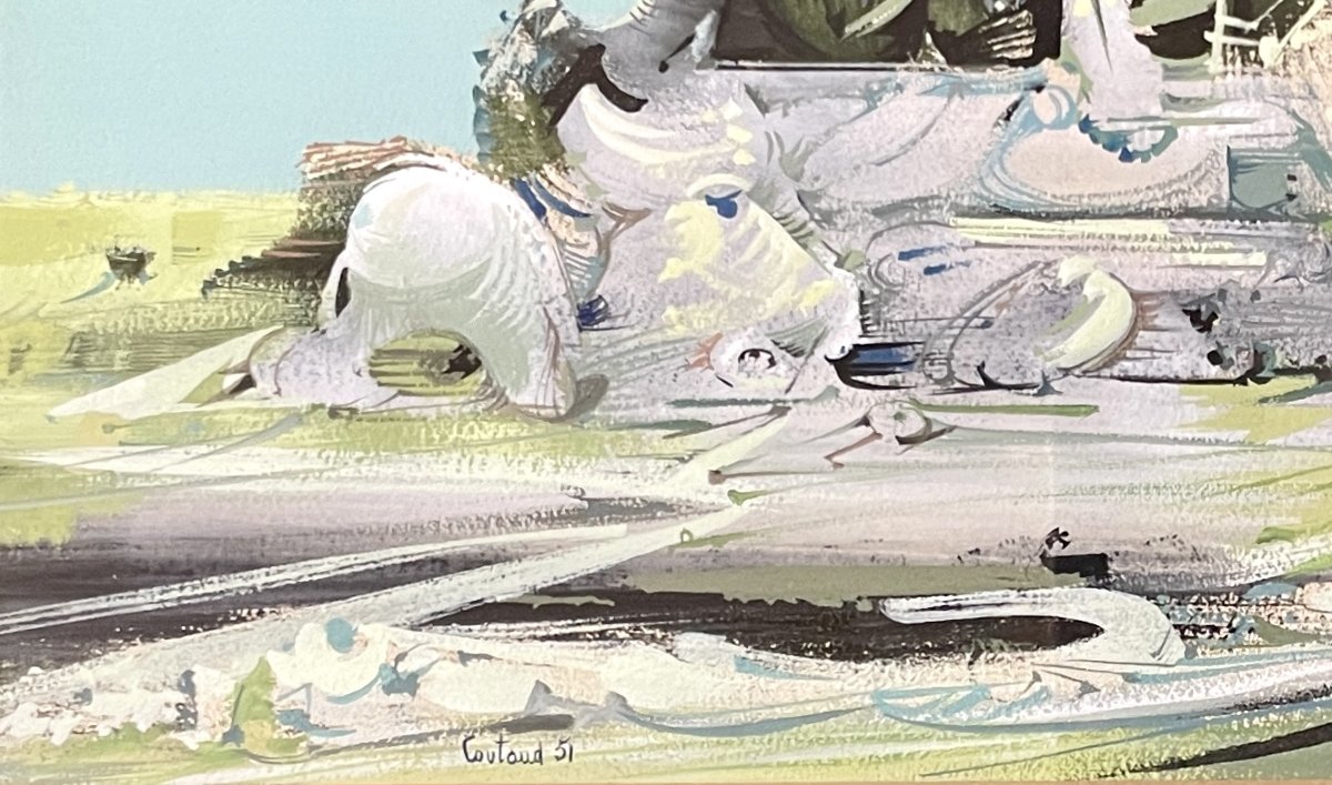 Lucien COUTAUD (1904-1977) - Le Château Lacoste - Gouache-photo-3