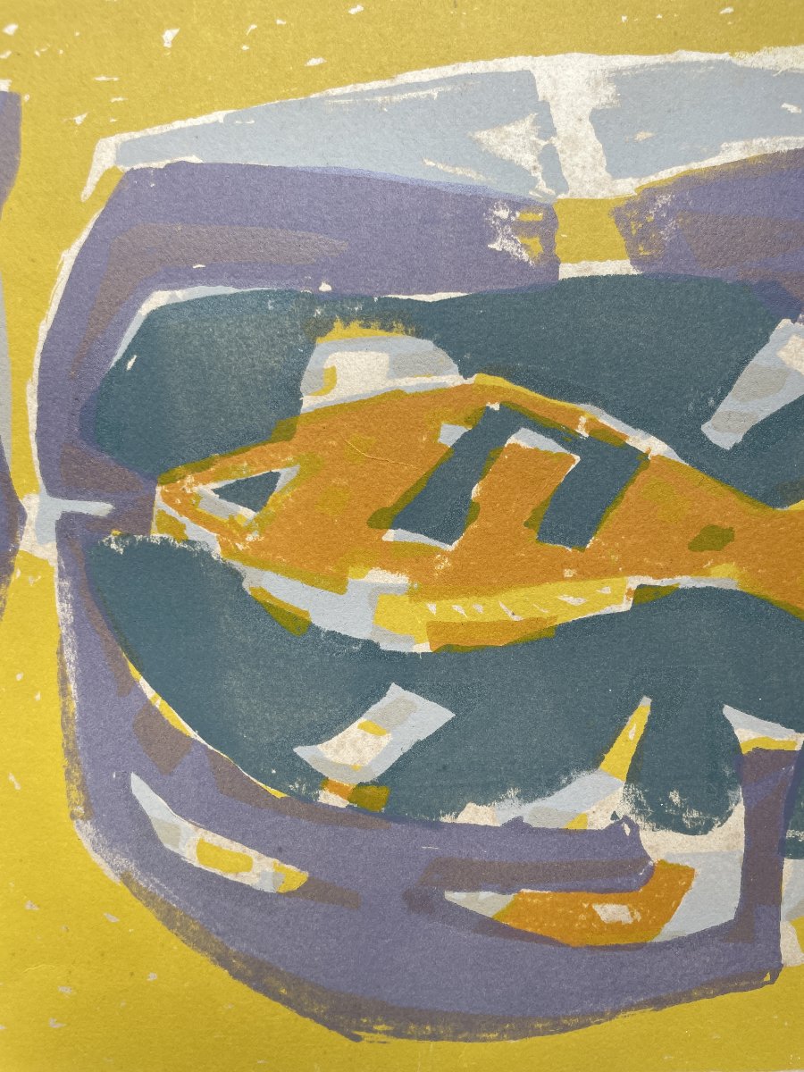 Jean LE MOAL (1909-2007) – Le Poisson, 1952 - Lithographie originale signée et numérotée-photo-4