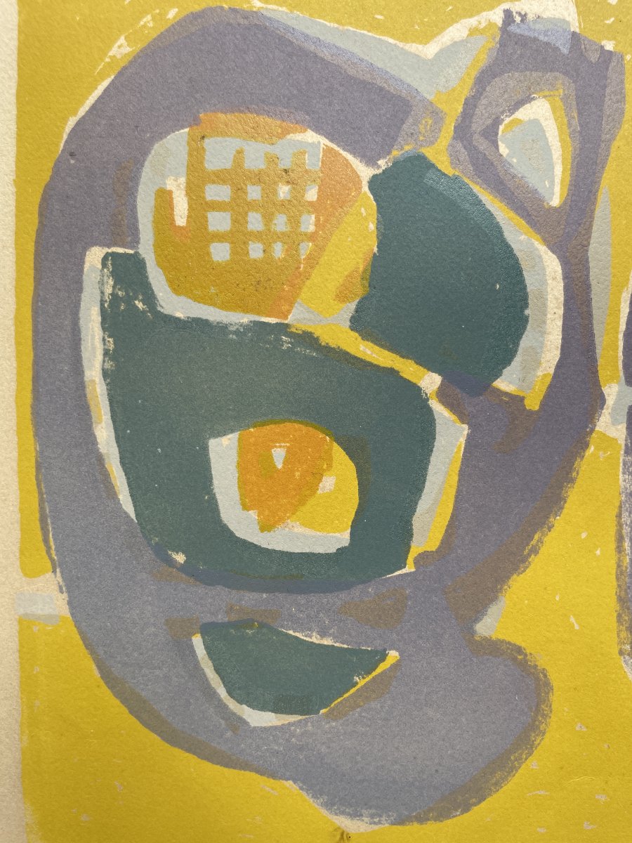 Jean LE MOAL (1909-2007) – Le Poisson, 1952 - Lithographie originale signée et numérotée-photo-1