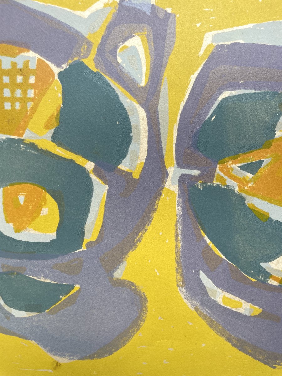 Jean LE MOAL (1909-2007) – Le Poisson, 1952 - Lithographie originale signée et numérotée-photo-2
