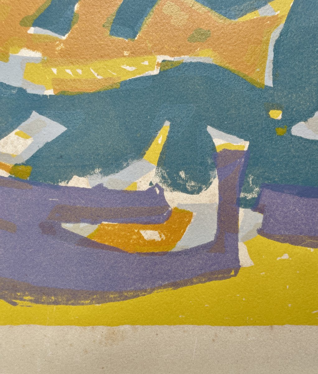 Jean LE MOAL (1909-2007) – Le Poisson, 1952 - Lithographie originale signée et numérotée-photo-5