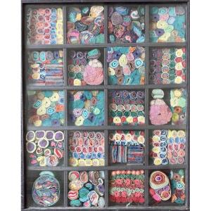 Jeanne Gérardin (1930–2014) — Mixed-media Textile Work (80x50 Cm) — Signed And Dated On The Back