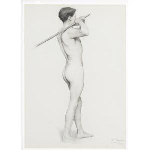 Charles-Eugène Perron (1862 – 1934) – Nu de dos