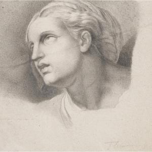 École Italienne, XIXème siècle - Étude de tête 