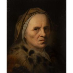 Follower Of Balthasar Denner (1685 – 1749) -  Portrait Of A Man In A Fur-trimmed Coat