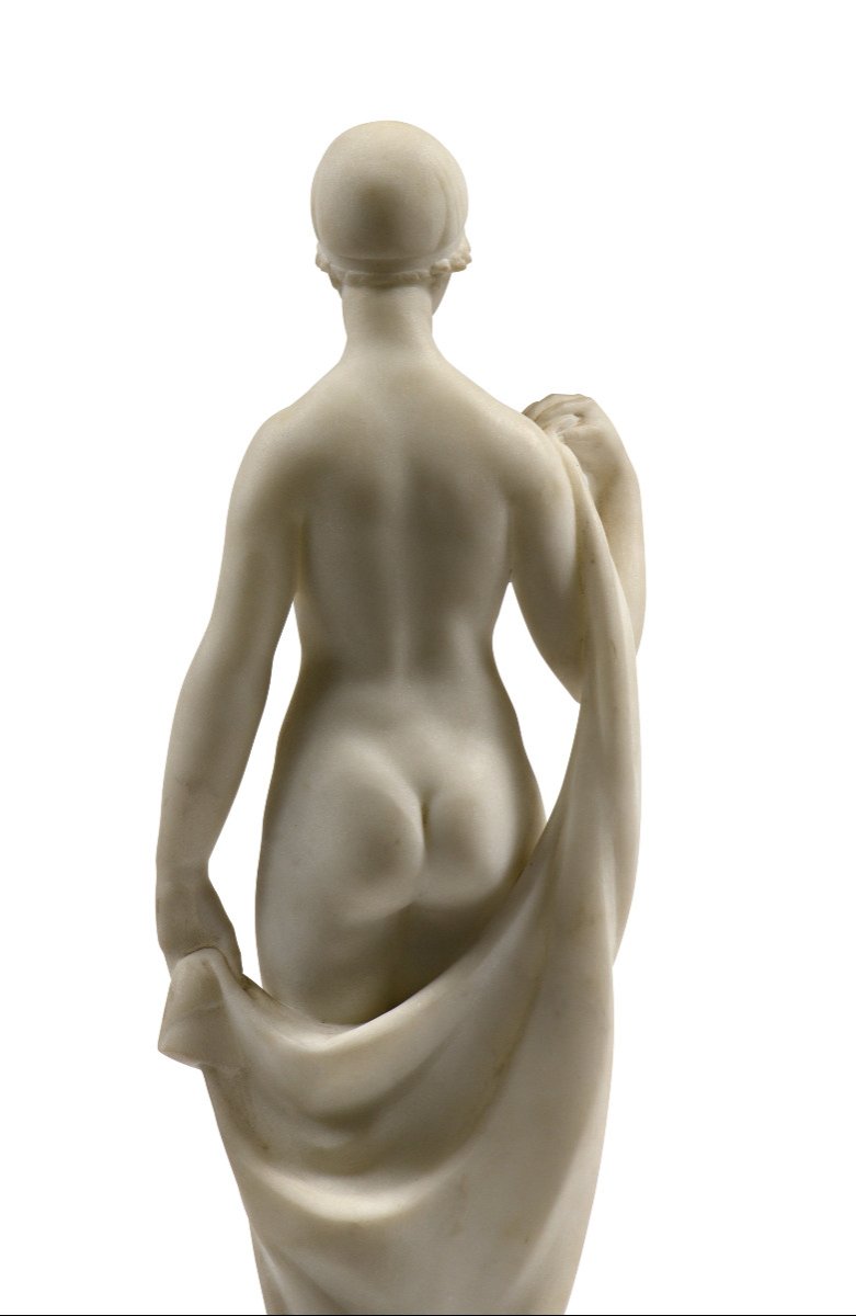 François-emile Popineau (1887-1951) - "draped Nude"-photo-4