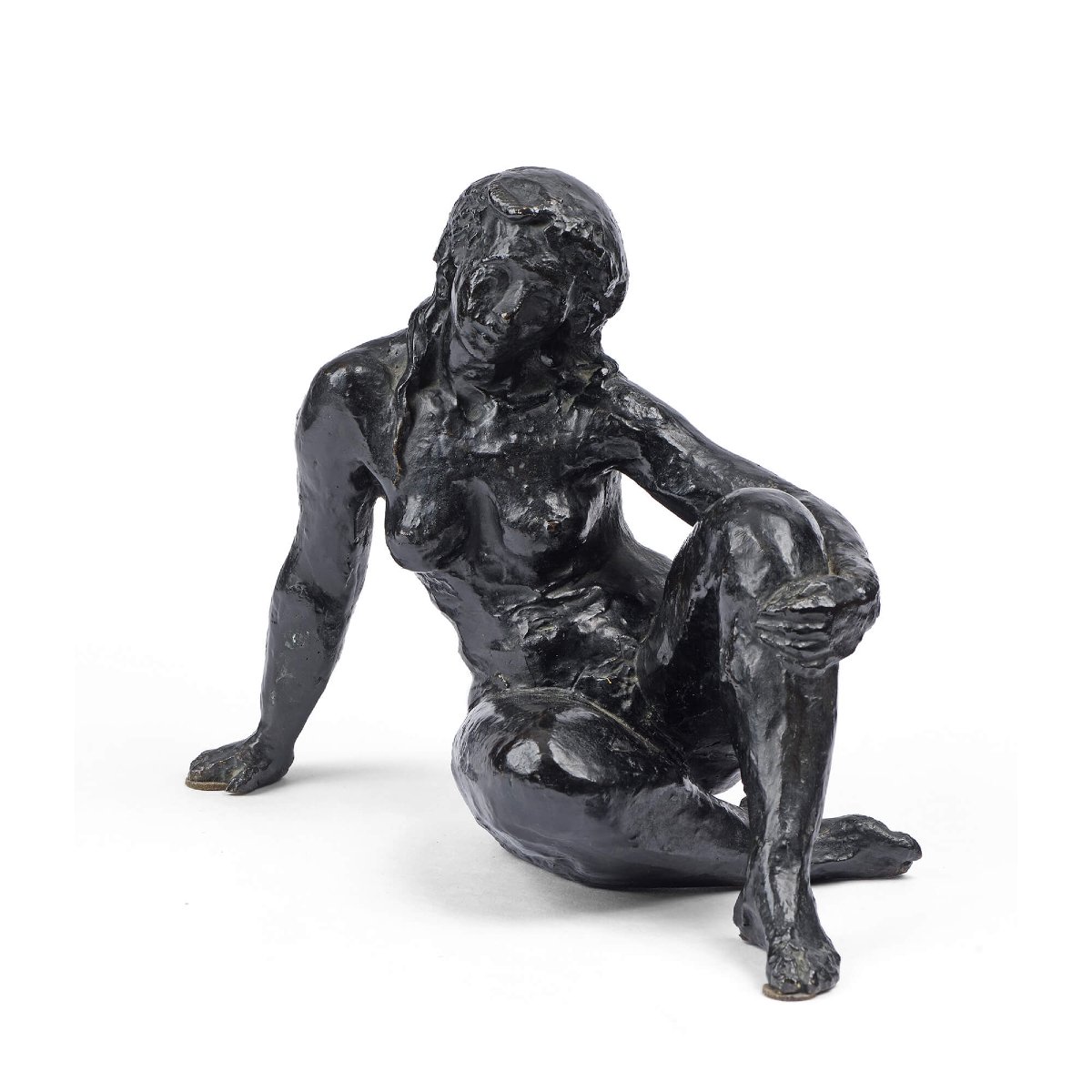 Edmond MOIRIGNOT (1913-2002) - "Femme accroupie"-photo-2