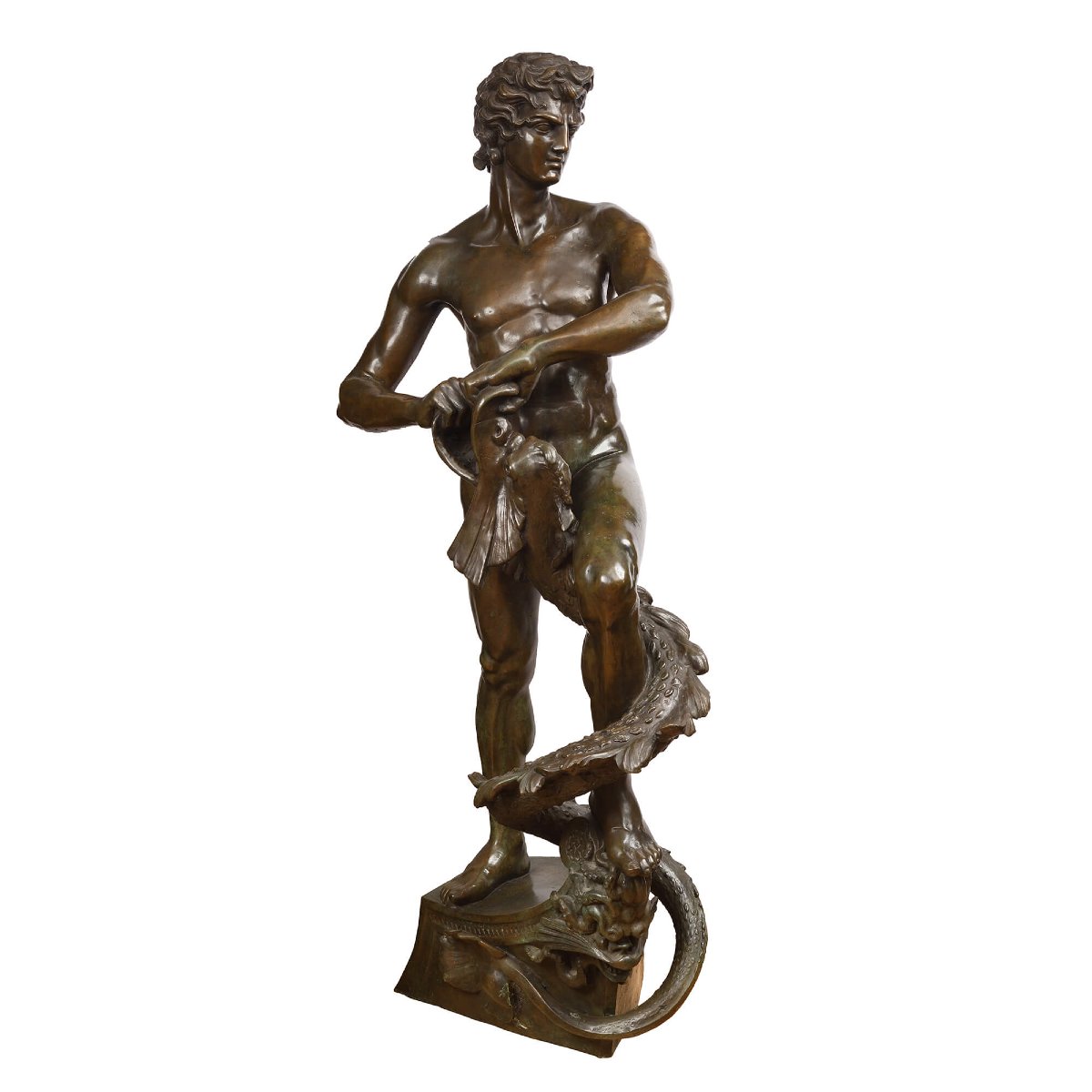 Pio WELONSKI (1849-1931) - "Apollon combattant le Serpent Python"-photo-2