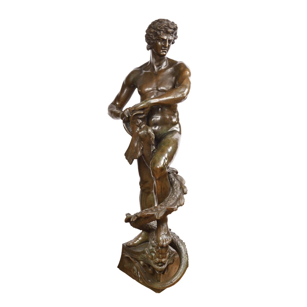 Pio WELONSKI (1849-1931) - "Apollon combattant le Serpent Python"-photo-3