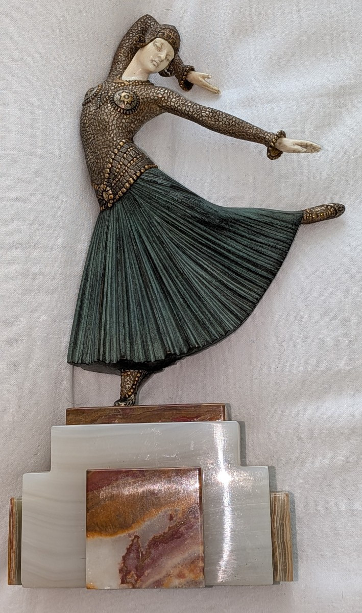 Ayouta Dancer Sculpture By Demeter H. Chiparus  1925