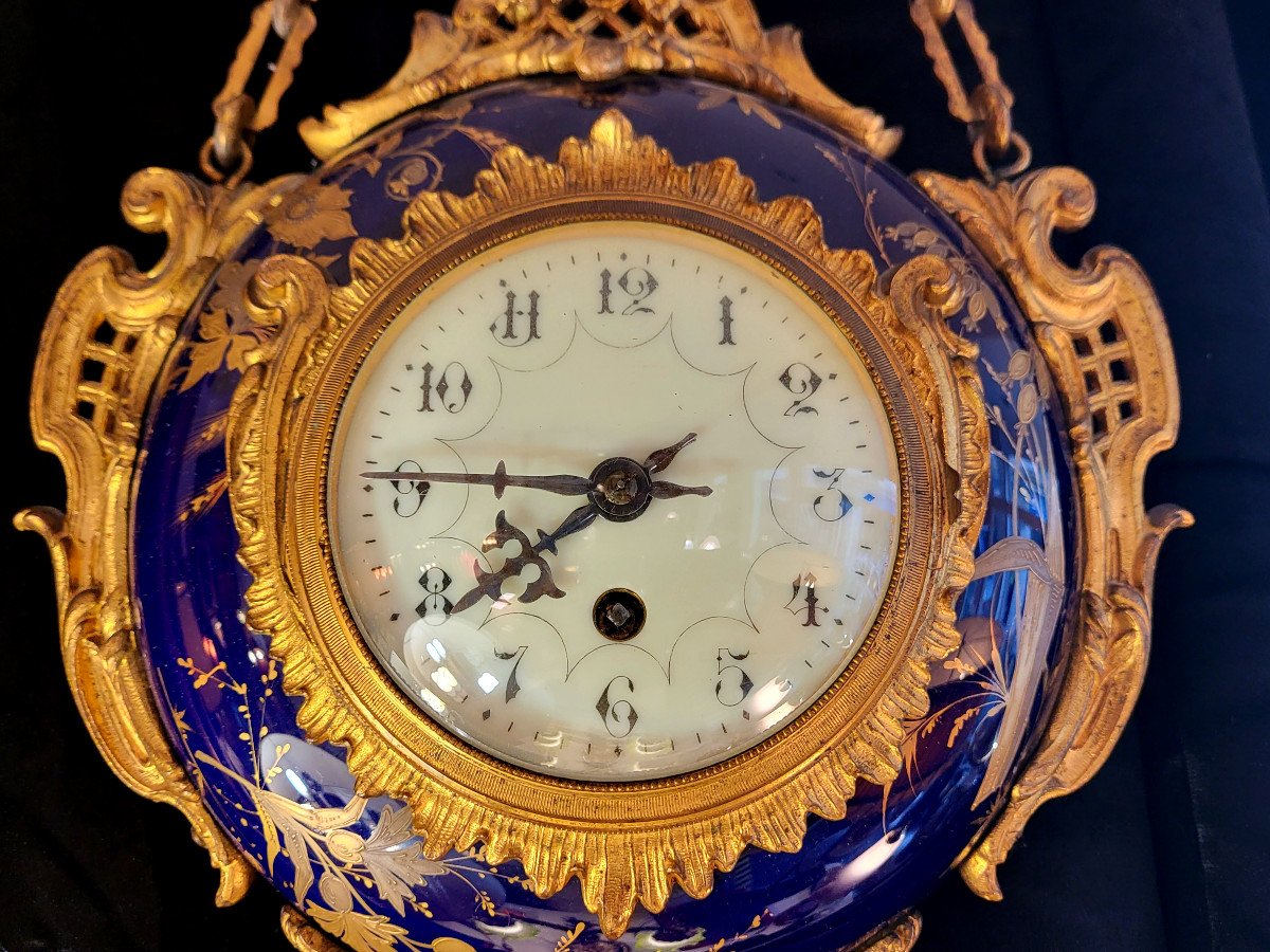 Horloge murale en porcelaine émaillée-photo-3