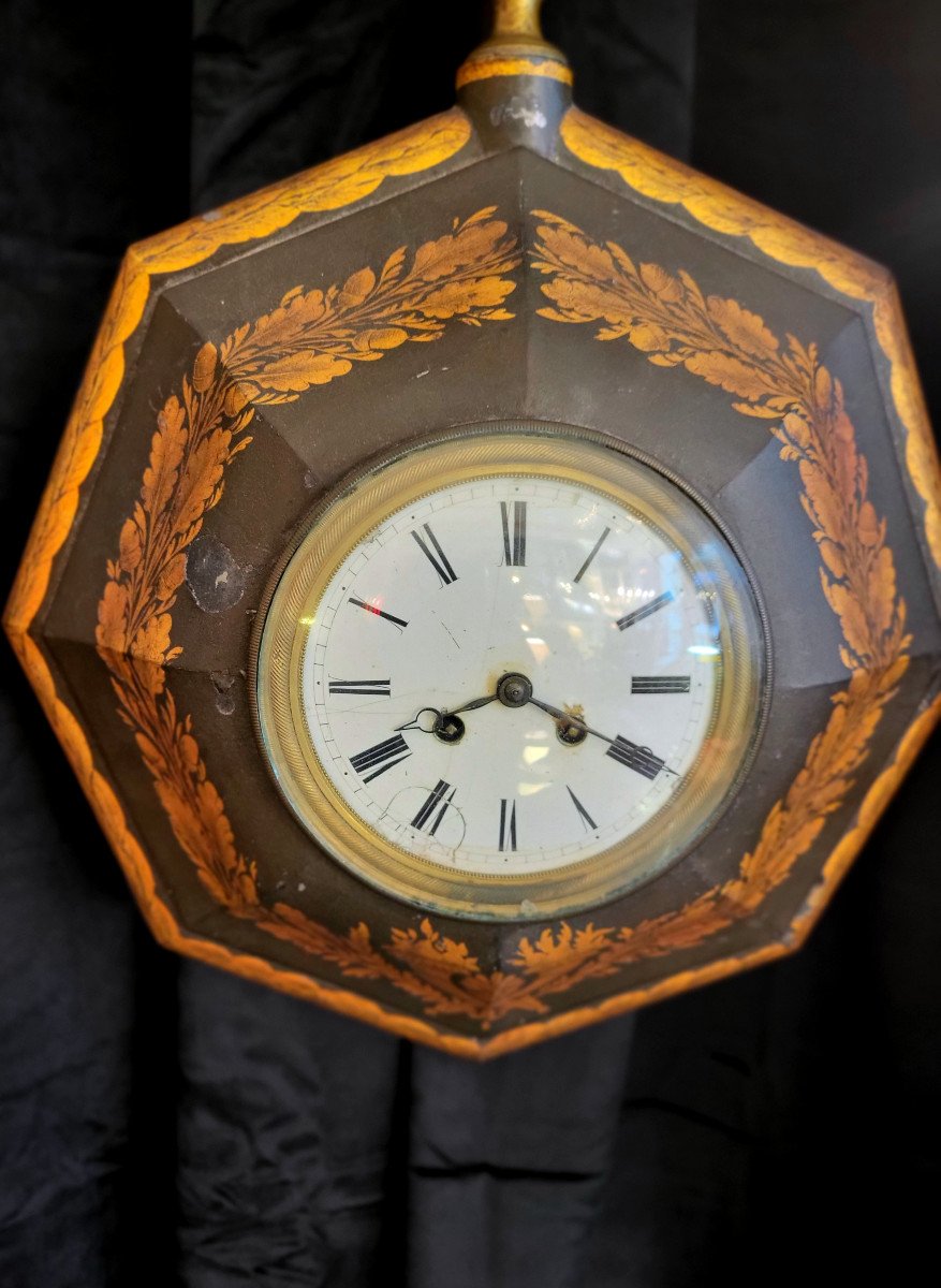 Octagonal Wall Clock In Painted Sheet Metal-photo-2