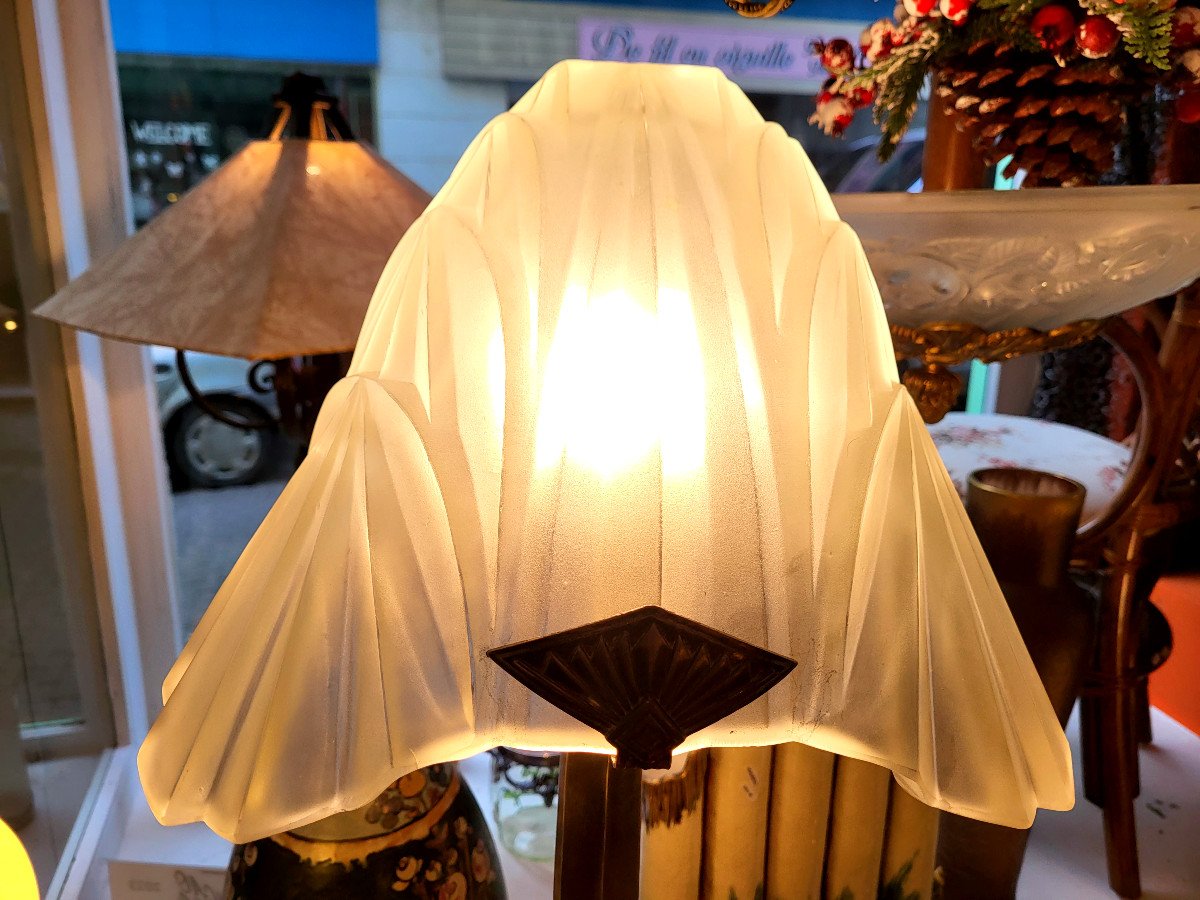 Degue Lamp In Molded Glass-photo-2