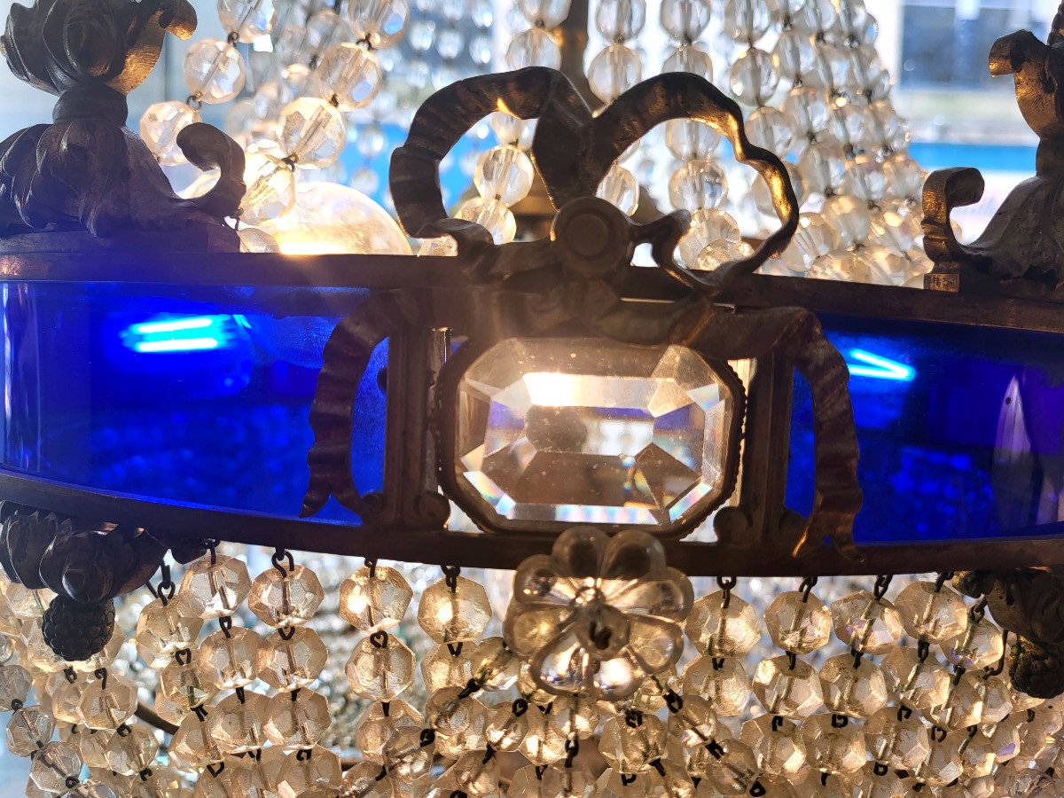 Baccarat Mongolian Shaped Tassel Chandelier-photo-3