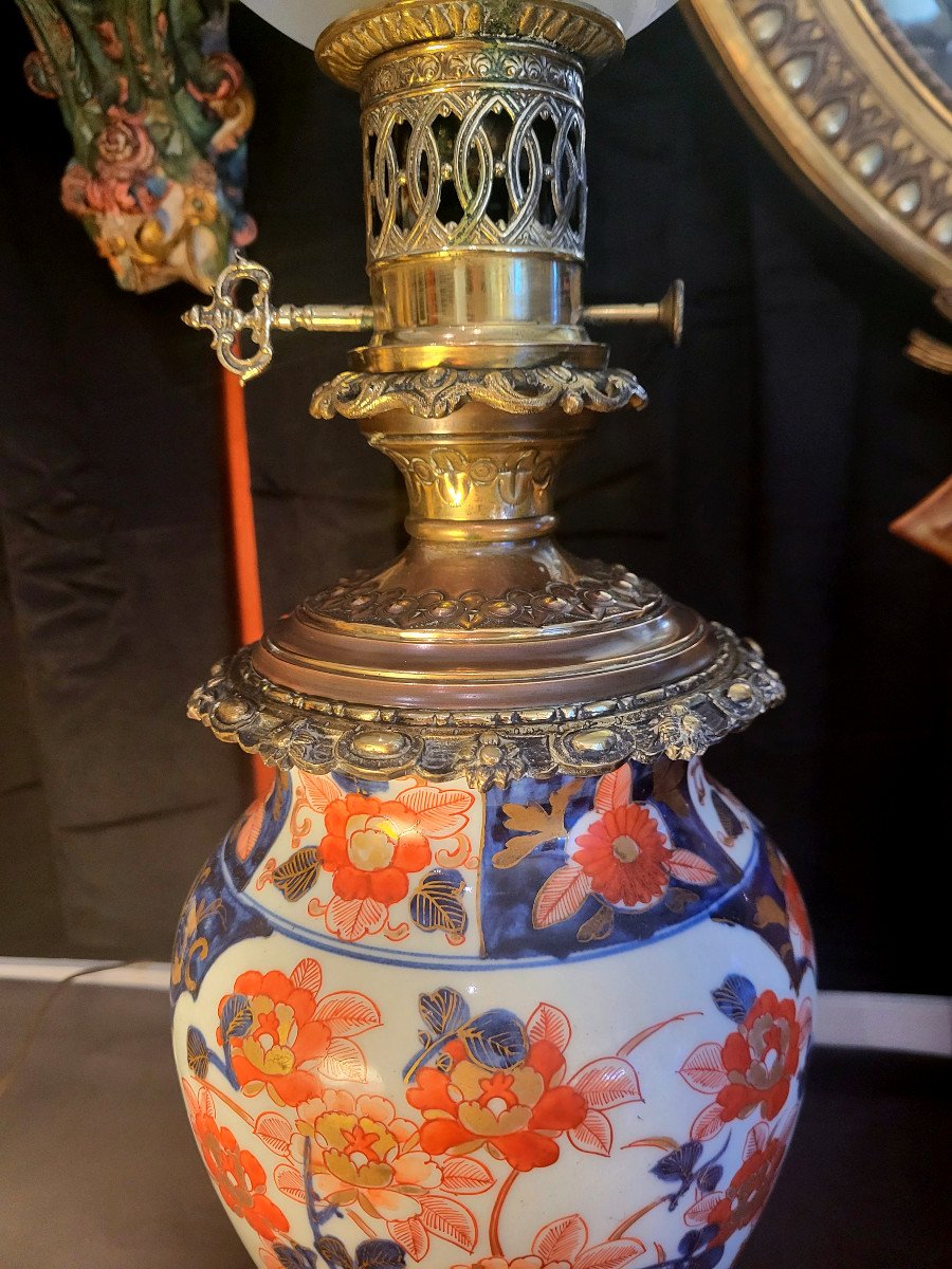 Lampe En Porcelaine De Bayeux, Bronze XIXèmr-photo-2